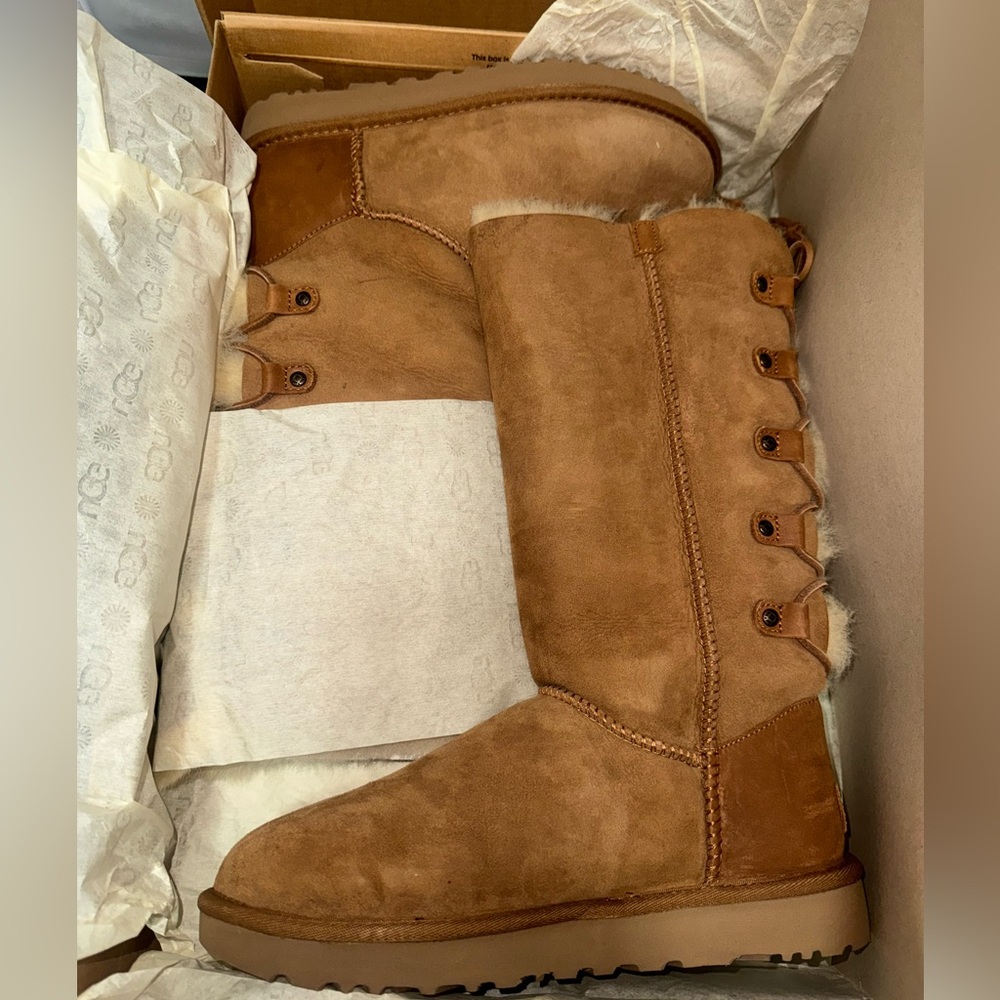 New UGG Kristabelle Tall boots - Corset lace up size 8
Chestnut
